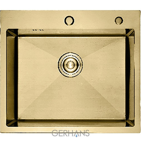 Мойка из нерж.стали Gerhans K35043 G 500*430*220 мм Золото