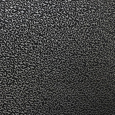 Кожаная панель DECO № 104 Лоза черный+серебро 2800х1000х10 мм