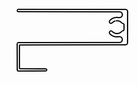 Профиль горизонтальный нижний SLIM анод. Графит Браш 5,6 м