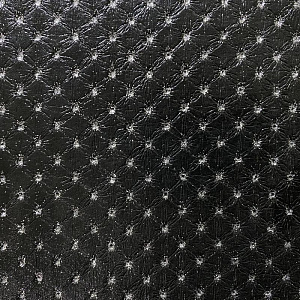 Кожаная панель DECO № 148 Версаль черный с блестками 2800х1000х10 мм
