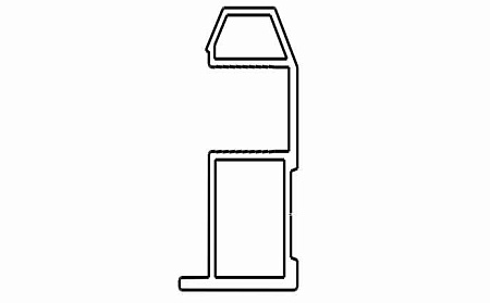 Профиль вертик. SLIM анод. Шампань Браш. 5,6 м